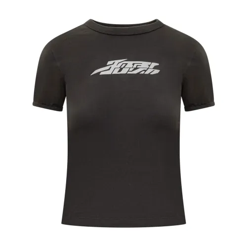 Ambush , Reflective T-Shirt with Tap Shoe Design ,Gray female, Sizes: