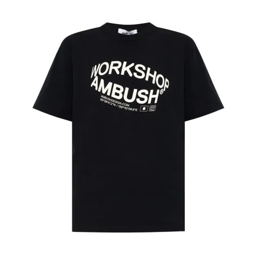 Ambush , T-shirt with logo ,Black female, Sizes: