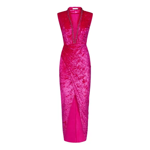 Amen , Fuchsia Dress Aw23 for Women ,Pink female, Sizes: