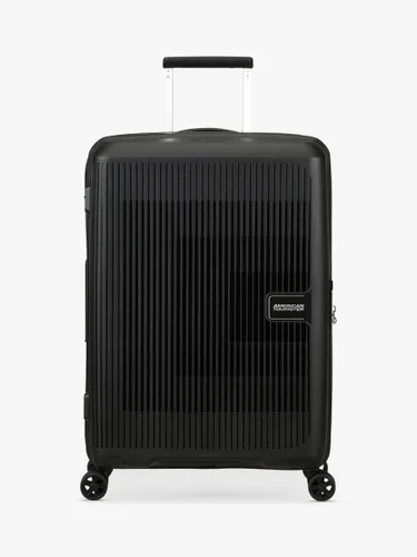 American Tourister Aerostep 4-Wheel 67cm Expandable Medium Suitcase - Black - Unisex