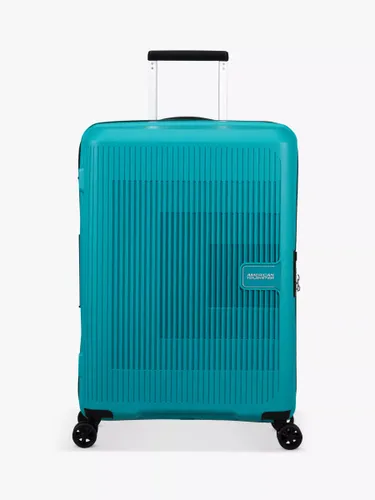 American Tourister Aerostep 4-Wheel 67cm Expandable Medium Suitcase - Turquoise Tonic - Unisex