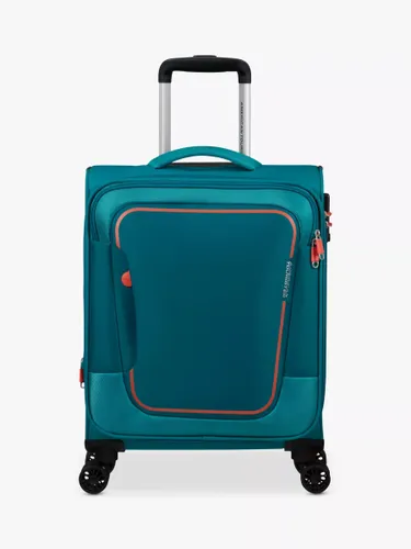 American Tourister Pulsonic 4-Wheel 55cm Expandable Cabin Case - Stone Teal - Unisex