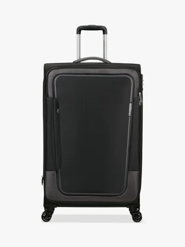American Tourister Pulsonic 4-Wheel 81cm Expandable Large Suitcase - Black - Unisex