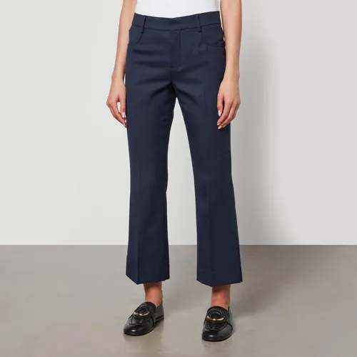 AMI Cropped Twill Flared Trousers - FR 38/