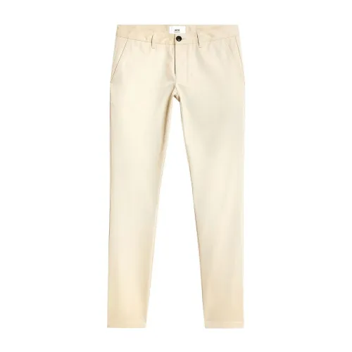 Ami Paris , Archive Beige Cotton Tailored Trousers ,Beige male, Sizes: