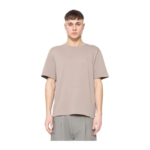 Ami Paris , Light Taupe ADC T-Shirt - Minimalist Design, High-Quality Material ,Brown male, Sizes: