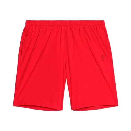 Ami Paris , Red De Coeur Logo Swim Shorts ,Red male, Sizes: