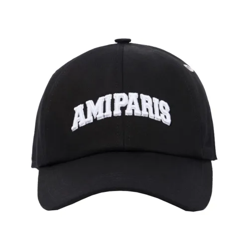 Ami Paris , Stylish Cotton Cap for Comfortable Outfits ,Black unisex, Sizes: ONE