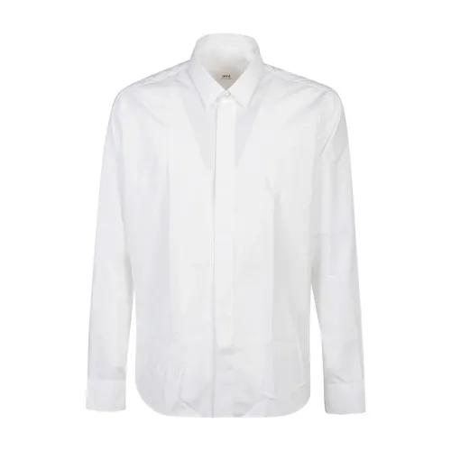 Ami Paris , White Cotton Shirt ,White male, Sizes:
