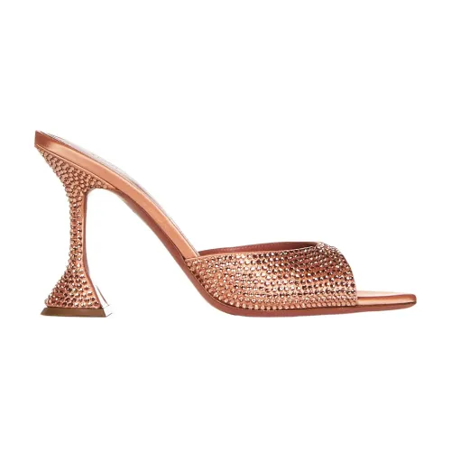 Amina Muaddi , Women`s Shoes Sandals Pink Aw23 ,Pink female, Sizes: