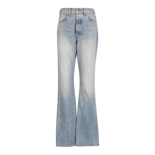 Amiri , High-Waisted Bootcut Jeans ,Blue female, Sizes: