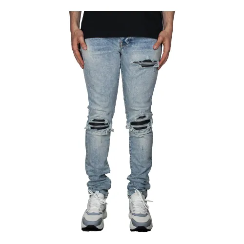 Amiri , Slim-Fit Stone Indigo MX1 Jeans ,Blue male, Sizes: