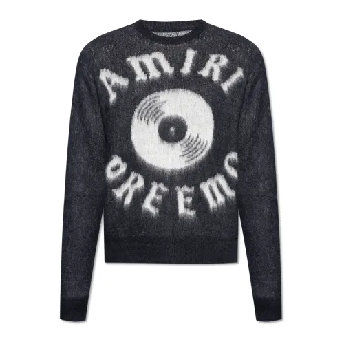 Amiri , Sweater with logo ,Black male, Sizes: