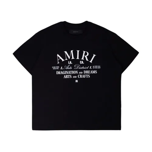 Amiri , T-shirt with logo ,Black unisex, Sizes: