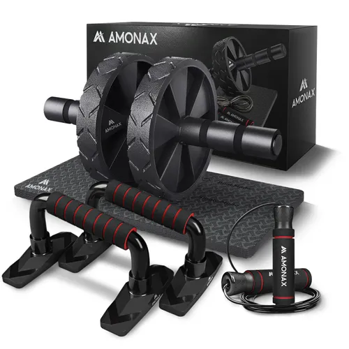 Amonax Gym Equipment for Home Workout (Ab Roller Wheel Set