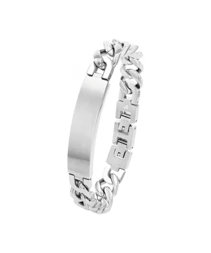 Amor Mens Identity bracelet for men, stainless steel - Silver Stainless Steel (archived) - One Size
