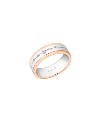 Amor ring for men and women, unisex, stainless steel - Multicolour Stainless Steel (archived) - Size Q