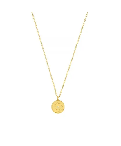 Amor Womens chain with pendant for ladies, 925 Sterling silver, zirconia synth. - Gold Silver (archived) - One Size