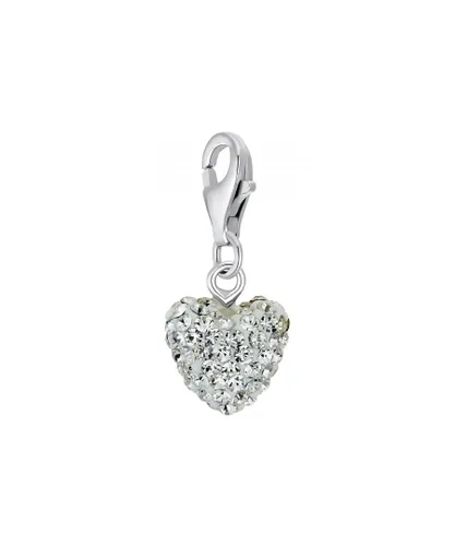 Amor Womens Charm for ladies, 925 Sterling silver, crystal glass