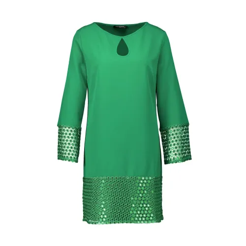Ana Alcazar , Green Sequin Midi Dress ,Green female, Sizes: