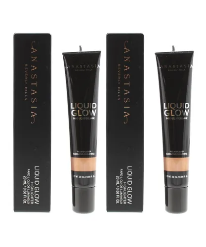 Anastasia Beverly Hills Womens Liquid Glow Face Highlighter 20ml - Patina x 2 - NA - One Size