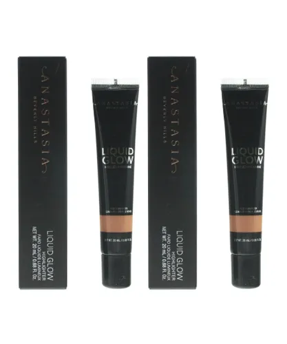 Anastasia Beverly Hills Womens Liquid Glow Face Highlighter 20ml - Penny x 2 - NA - One Size