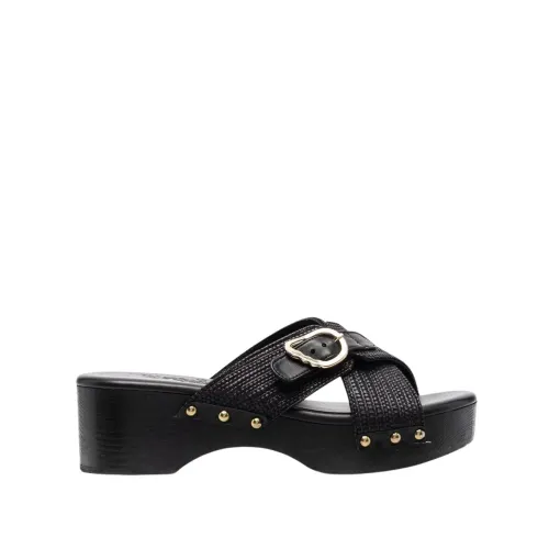 Ancient Greek Sandals , Stylish Flat Black Sandals ,Black female, Sizes: