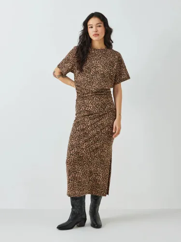 AND/OR Larissa Animal Print Jersey Midi Dress, Neutral - Neutral - Female
