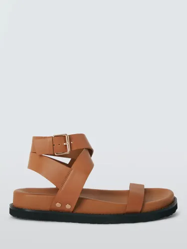 AND/OR Lavender Leather Chunky Footbed Sandals - Brown - Female