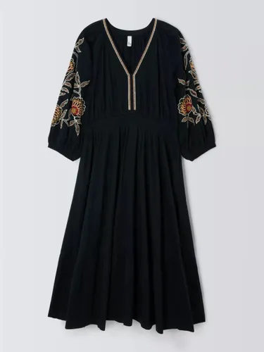 AND/OR Nirvana Embroidered Dress, Black - Black - Female