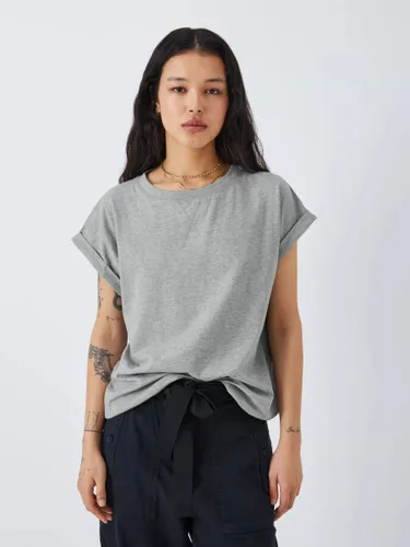 AND/OR Organic Cotton Tank T-Shirt, Grey Marl - Grey Marl - Female