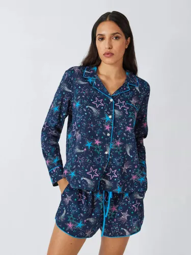 AND/OR Starburst Pyjama Shorts, Blue - Blue - Female