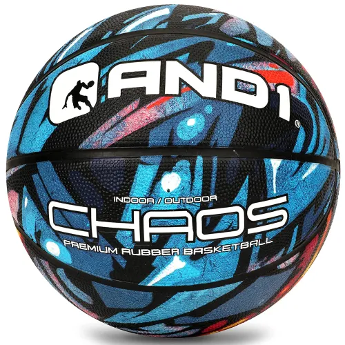 AND1 Chaos Rubber Basketball: (Deflated w/Pump Included)