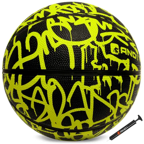 AND1 Fantom Rubber Basketball & Pump (Graffiti Series)-