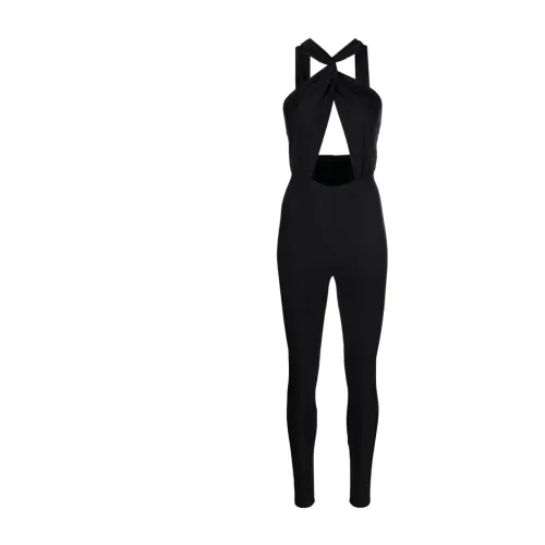 Andamane , Hola halterneck jumpsuit ,Black female, Sizes: