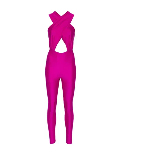 Andamane , Hola halterneck jumpsuit ,Pink female, Sizes: