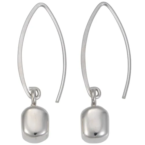 Andea Silver Cube Wire Drop Earrings - Silver - Female