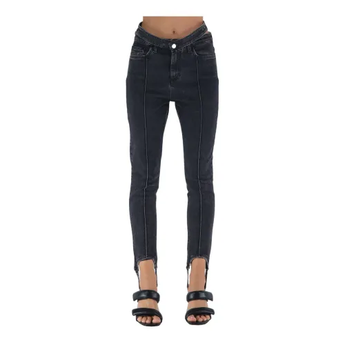 Andrea Adamo , Skinny Jeans ,Gray female, Sizes: