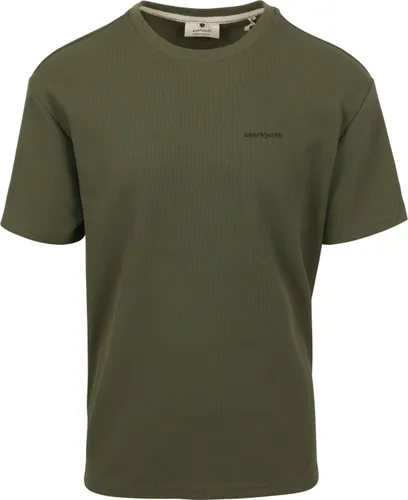 Anerkjendt Kikki Waffle T-shirt Green Dark Green