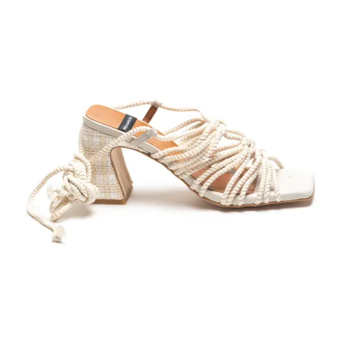 Angel Alarcon , Beige Sandals for Women ,Beige female, Sizes: