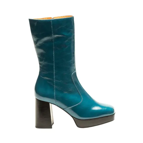 Angel Alarcon , Heeled Boots ,Blue female, Sizes: