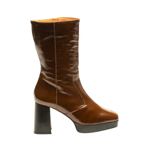 Angel Alarcon , Heeled Boots ,Brown female, Sizes: