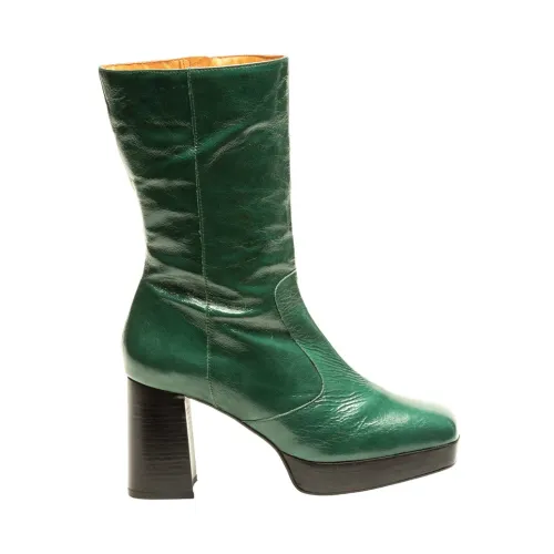 Angel Alarcon , Heeled Boots ,Green female, Sizes: