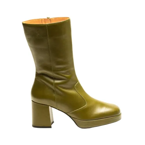Angel Alarcon , Heeled Boots ,Green female, Sizes: