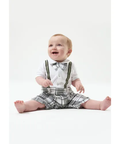 Angel & Rocket Baby Boy Rowan Smart Bow Tie Set - Grey