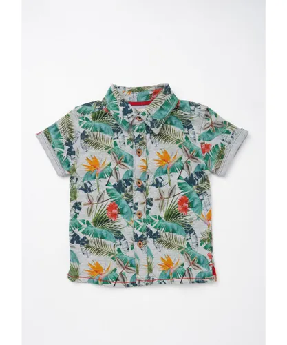 Angel & Rocket Baby Girl Teddy Floral Shirt - Multicolour