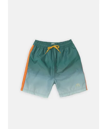 Angel & Rocket Boys Kane Ombre Printed Swim Shorts - Green