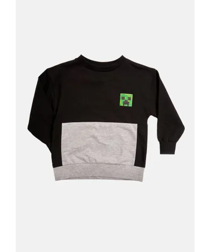 Angel & Rocket Boys Minecraft Block Sweatshirt - Black