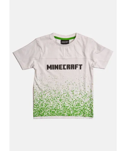 Angel & Rocket Boys Minecraft Dip dye T-Shirt - White