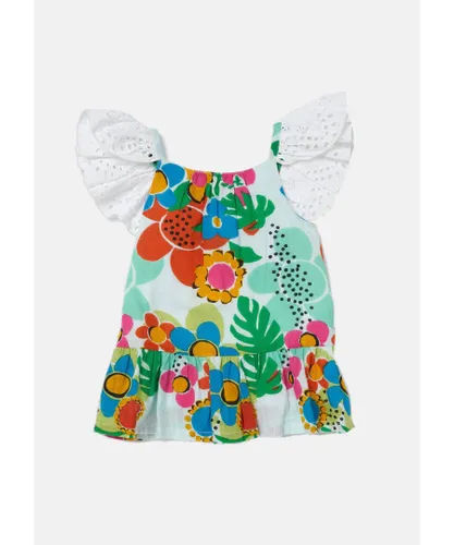 Angel & Rocket Girls Amie Flower Print Woven Top - Multicolour Cotton